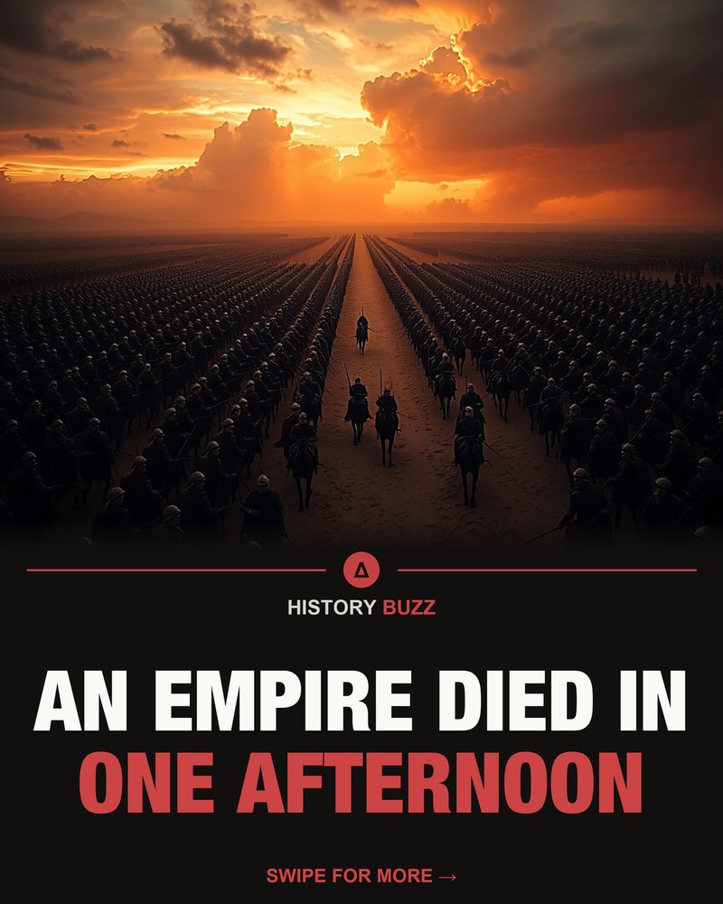 HistoryBuzz carousel cover: an army marching into a low golden sun