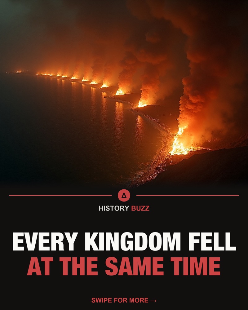 HistoryBuzz carousel cover: a line of fires burning along a fortress wall