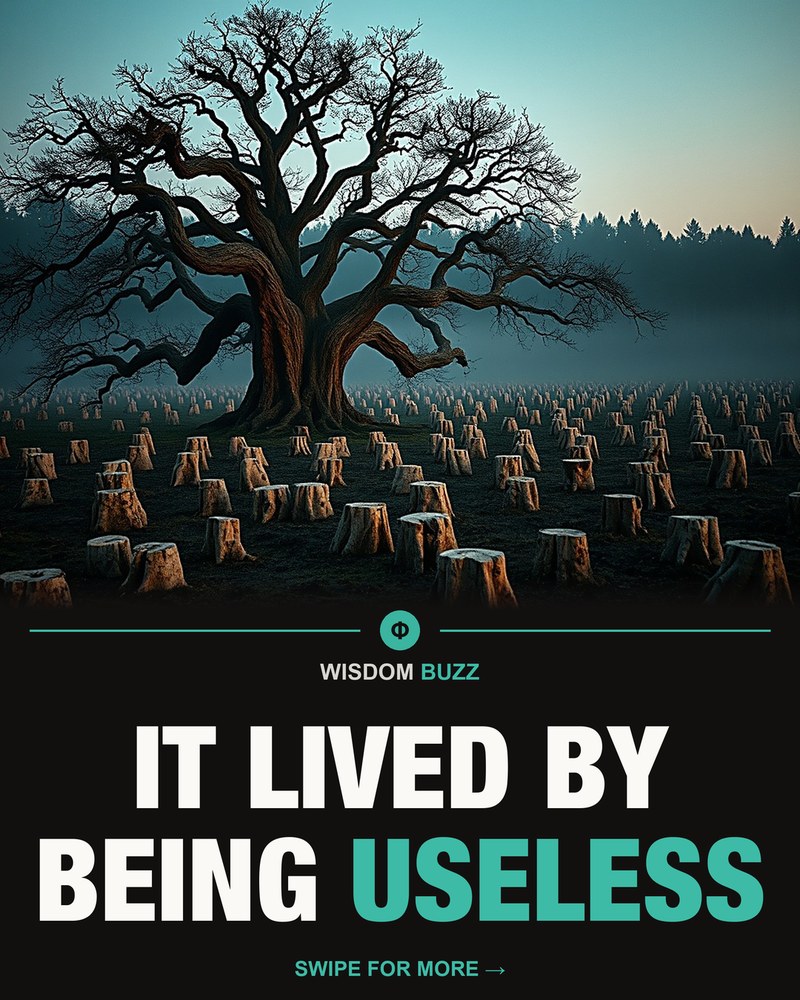 WisdomBuzz carousel cover: one great tree standing in a field of stumps